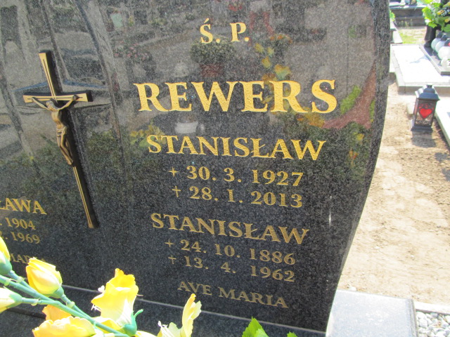 Stanisław Rewers 1886 Biechowo - Grobonet - Wyszukiwarka osób pochowanych