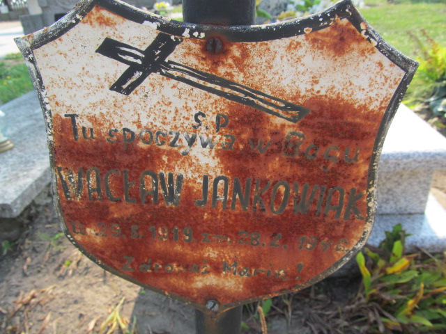 Wacław Jankowiak 1919 Biechowo - Grobonet - Wyszukiwarka osób pochowanych