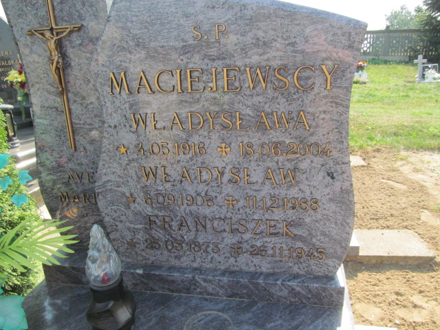 Franciszek Maciejewski 1878 Biechowo - Grobonet - Wyszukiwarka osób pochowanych