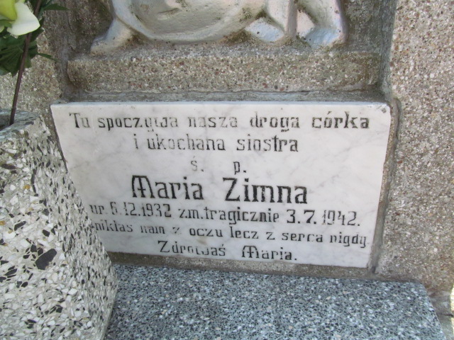 Maria Zimna 1932 Biechowo - Grobonet - Wyszukiwarka osób pochowanych