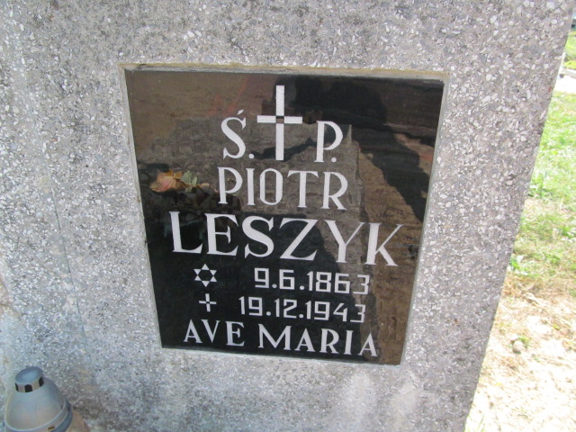 Piotr Leszyk 1863 Biechowo - Grobonet - Wyszukiwarka osób pochowanych