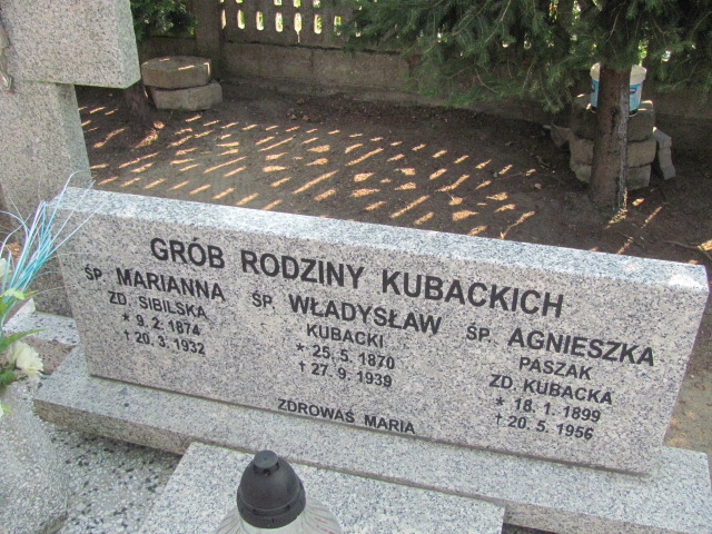 Władysław Kubacki 1870 Biechowo - Grobonet - Wyszukiwarka osób pochowanych
