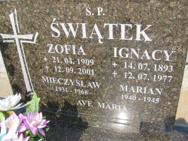 Marian Świątek 1939 Biechowo - Grobonet - Wyszukiwarka osób pochowanych