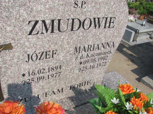 Józef Żmuda  1894 Biechowo - Grobonet - Wyszukiwarka osób pochowanych