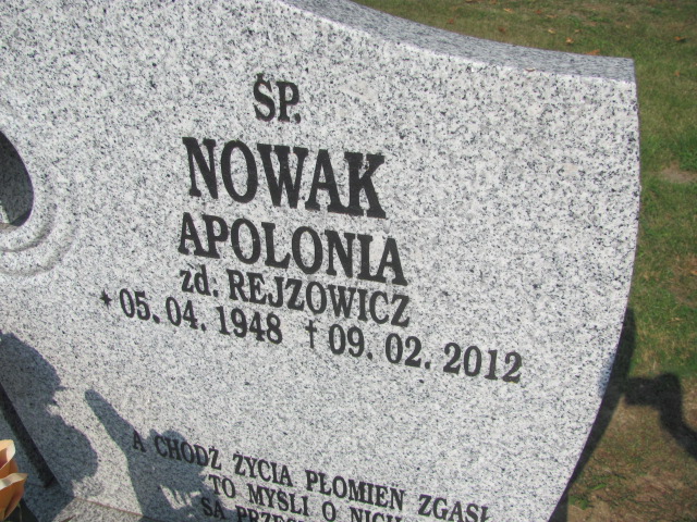Apolonia Nowak 1948 Biechowo - Grobonet - Wyszukiwarka osób pochowanych